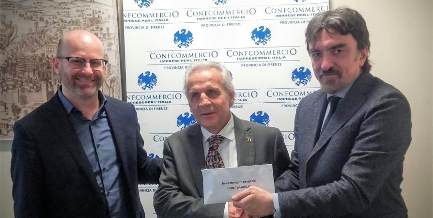 Federottica-Confcommercio Firenze: un assegno da 2.425 euro all’Unione Italiana Ciechi di Firenze.