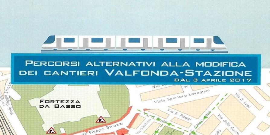 Cantieri tramvia in zona stazione. I percorsi alternativi.
