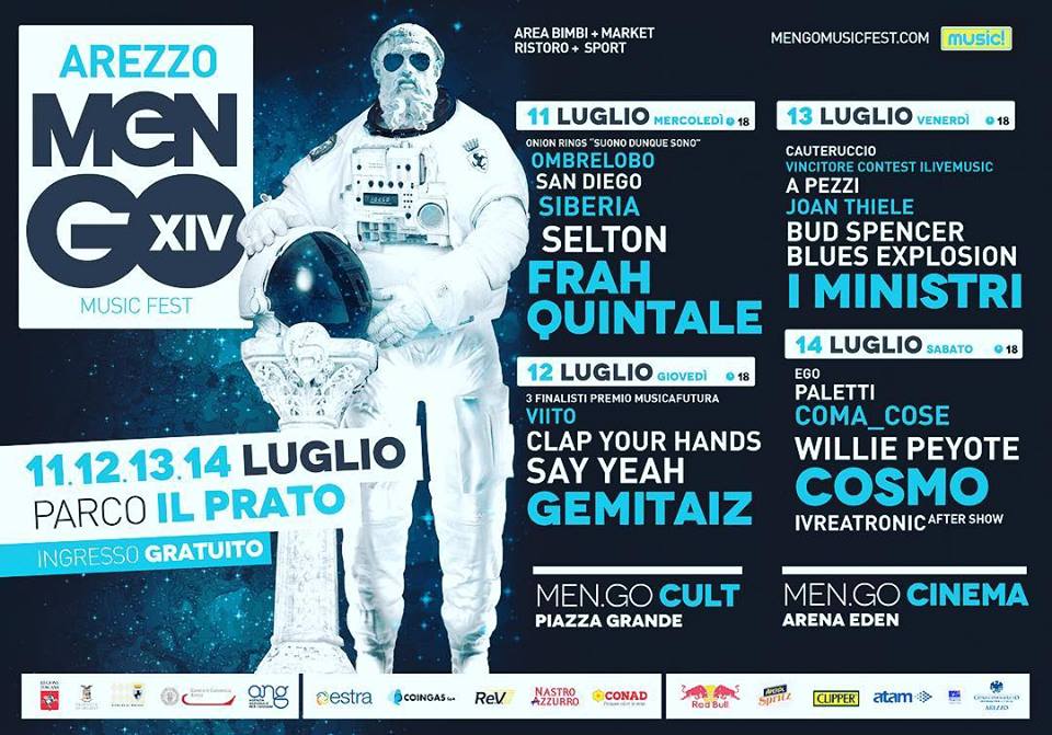 Mengo Music Fest appuntamento al Prato di Arezzo dall 11 al 14