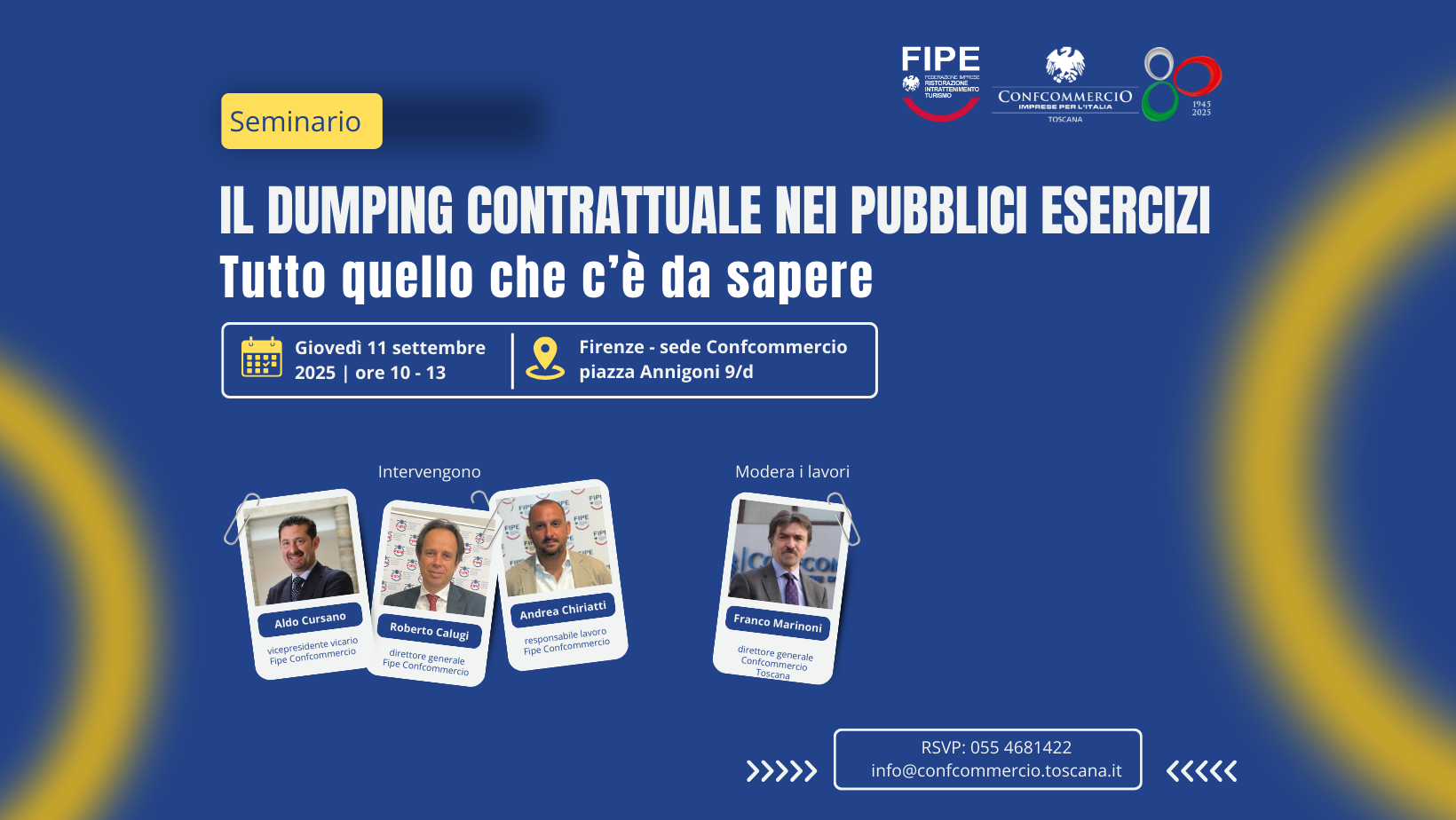 Il dumping contrattuale nei pubblici esercizi, il seminario a Firenze