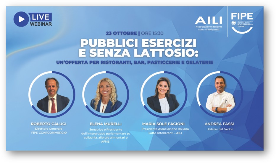 Pubblici esercizi e intolleranze alimentari, c'è il webinar di FIPE