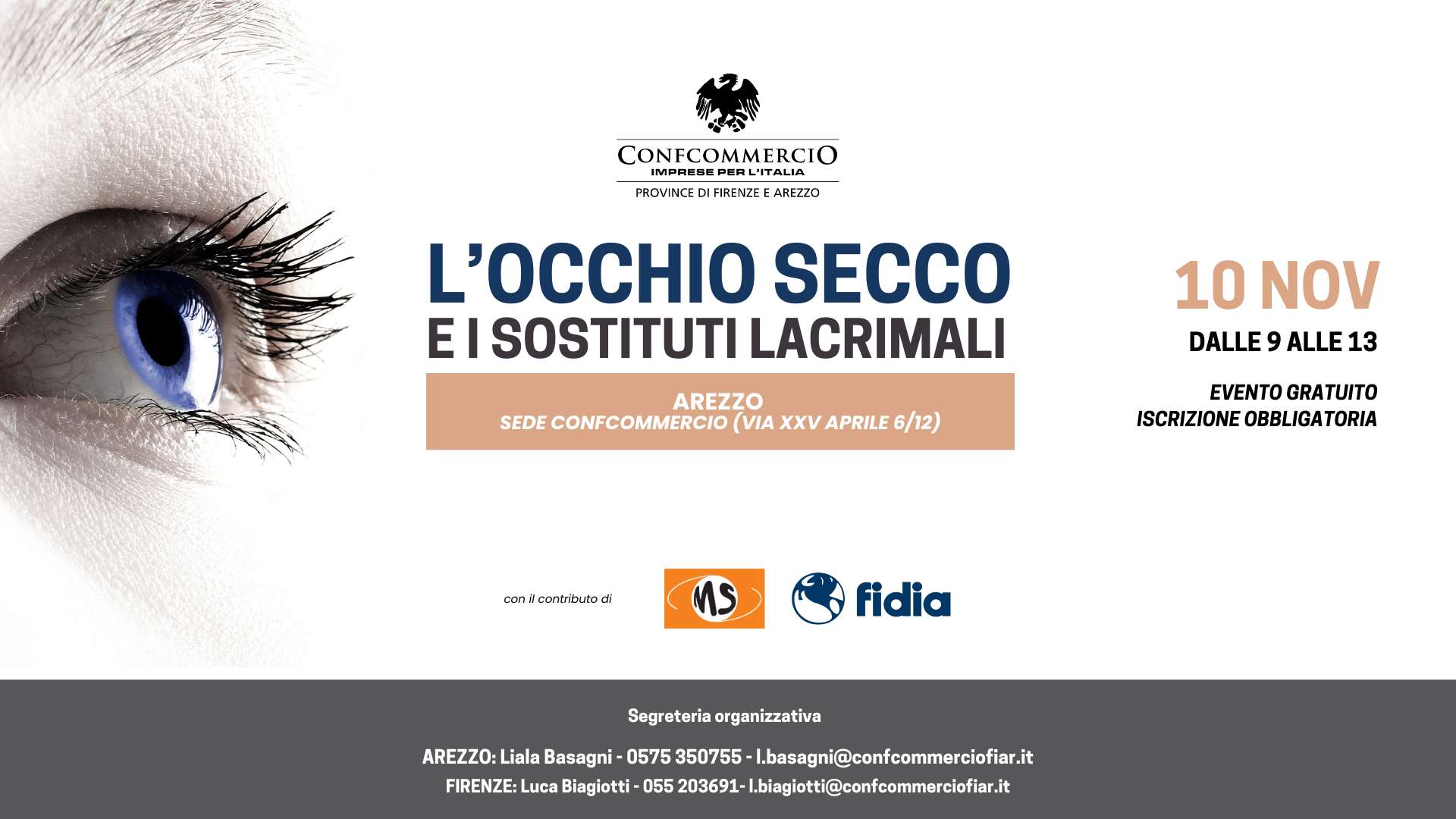 Occhio secco e sostituti lacrimali, arriva il corso di Federottica