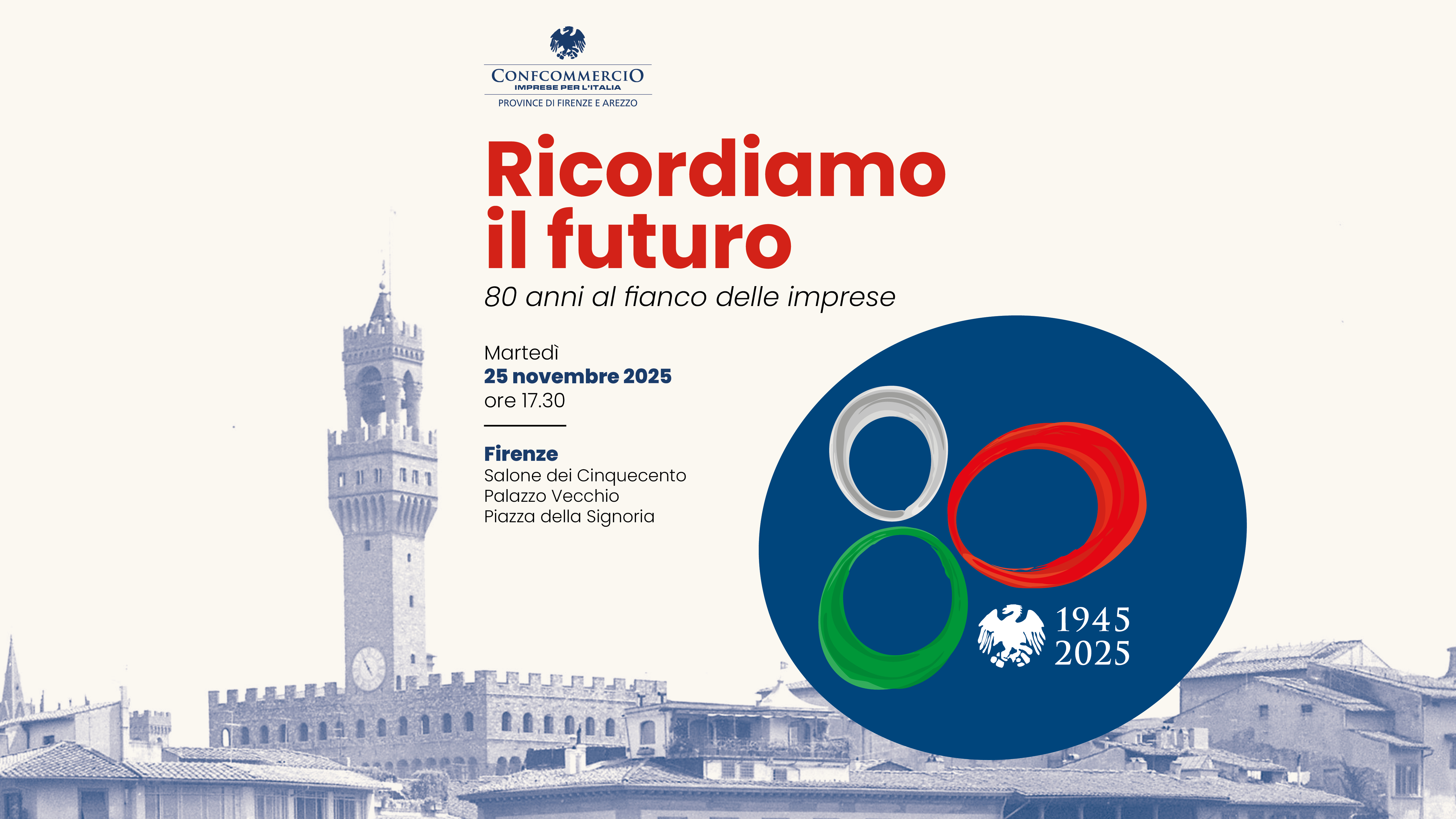 "Ricordiamo il futuro": a Firenze la festa degli 80 anni di Confcommercio