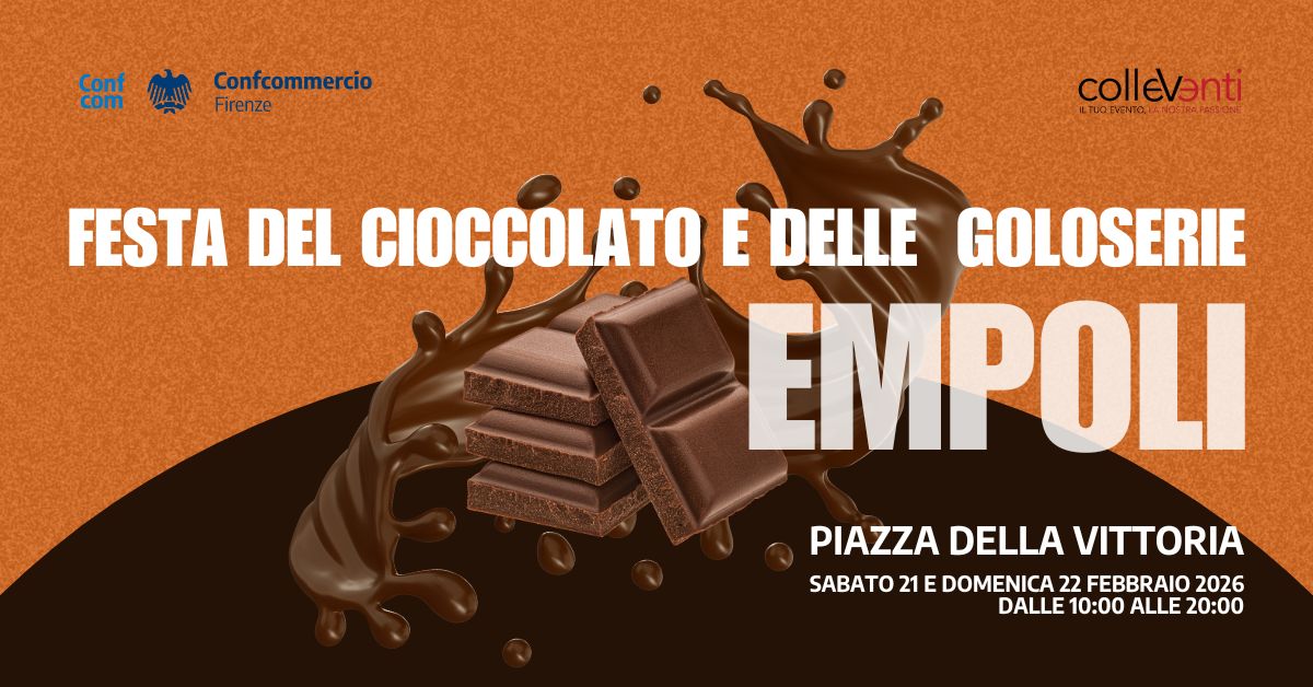 A Empoli il fine settimana più dolce dell’anno: festa del cioccolato e delle goloserie in piazza della Vittoria