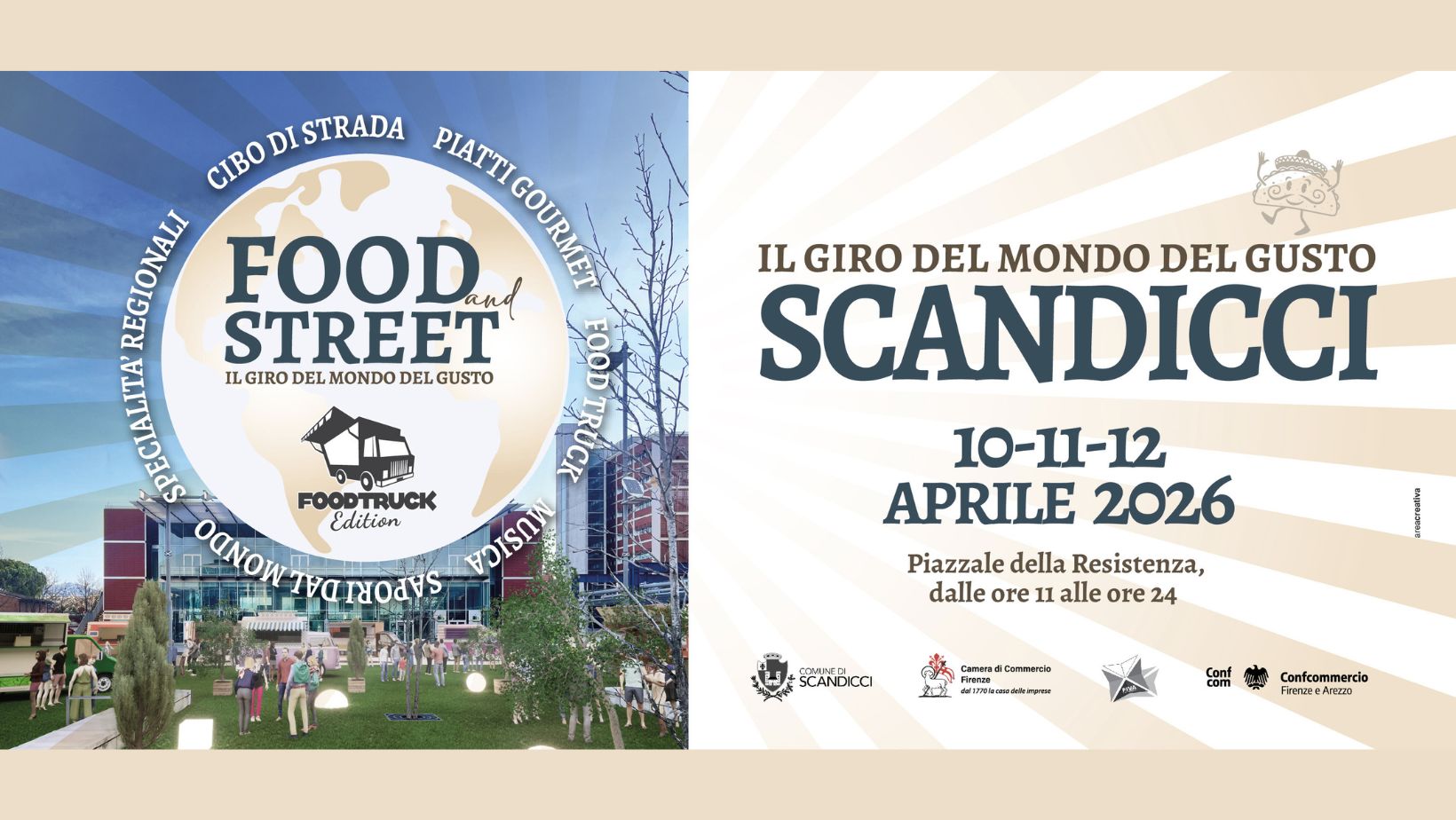 Scandicci Food&Street: il giro del mondo del gusto torna in piazzale della Resistenza
