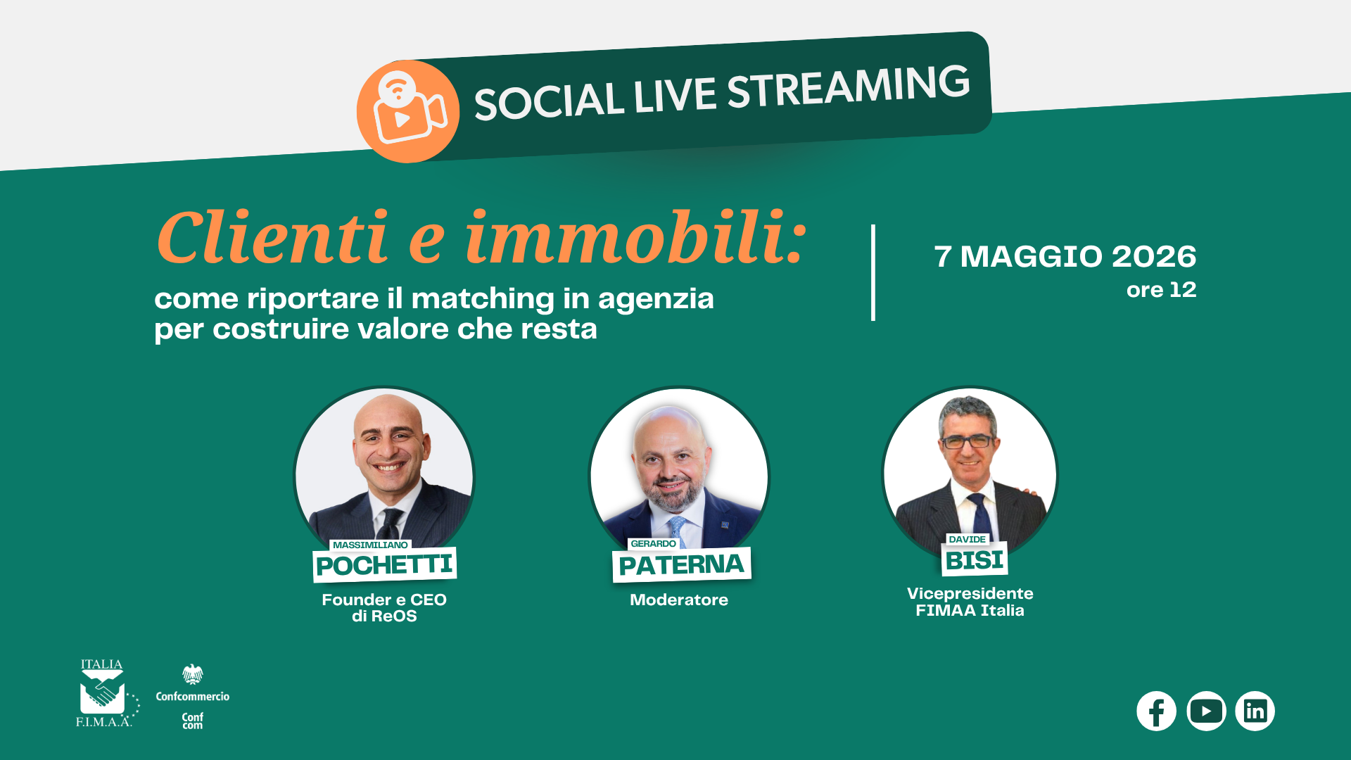 Agenti immobiliari, torna Fimaa social live