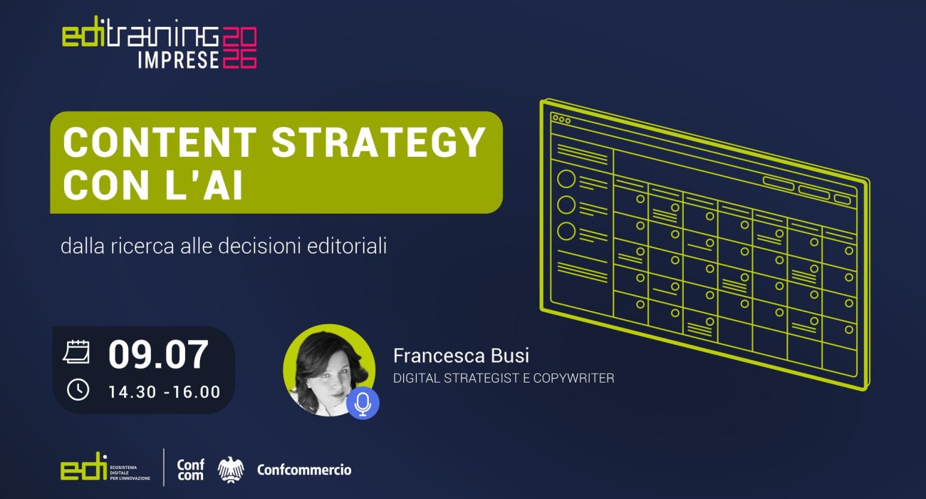 Content Strategy con l'AI: il webinar di EDI Confcommercio